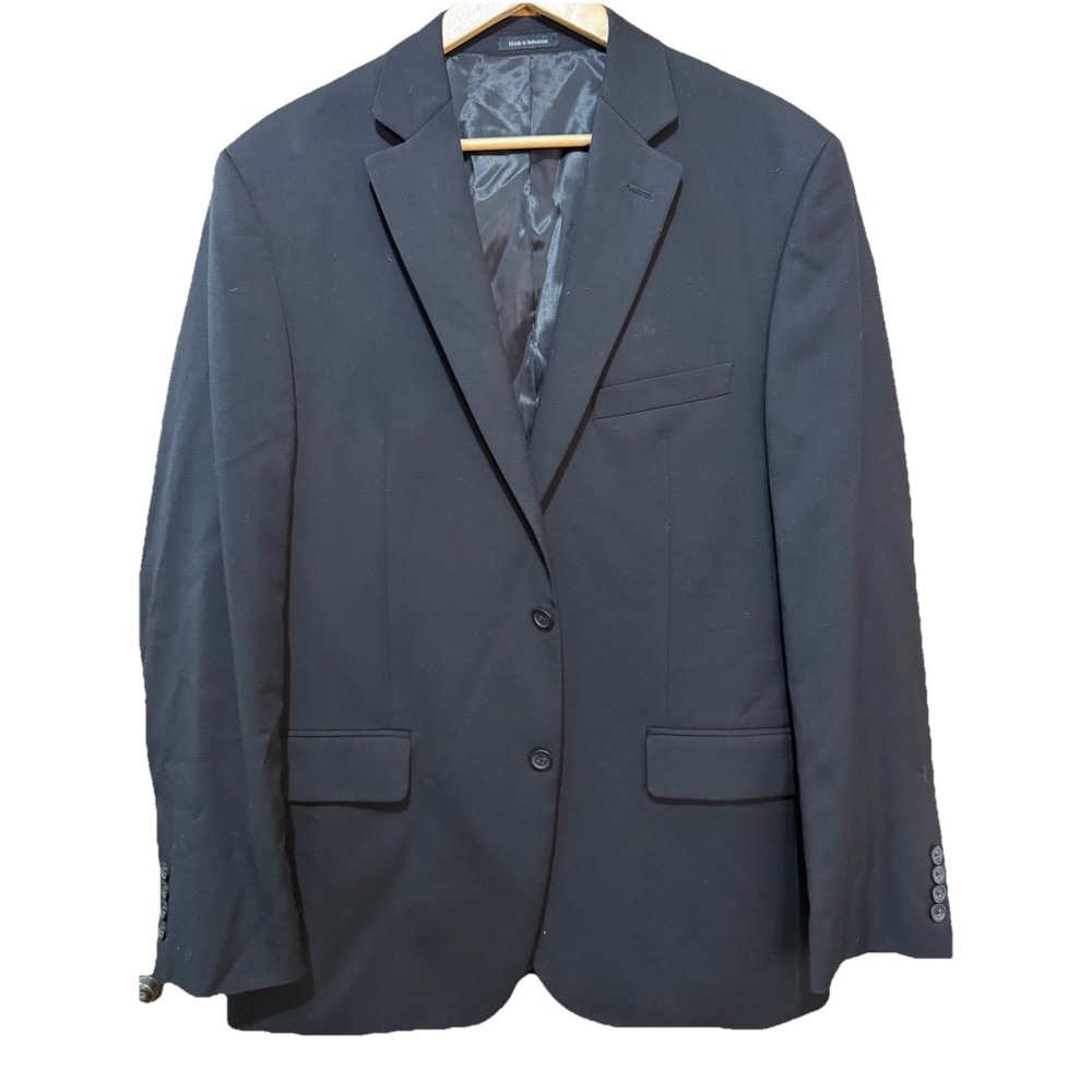 Pronto‎ Uomo Platinum Men's Black Suit 100% Wool Size 43R 38x33